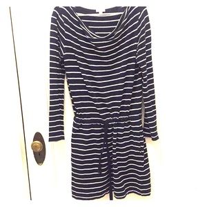 GAP navy/white stripe cotton dress